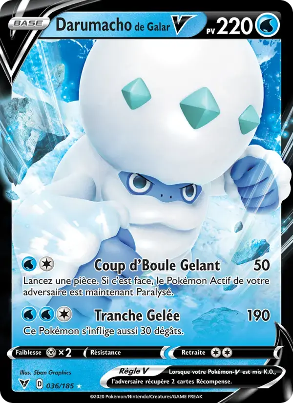 Carte Pokémon Darumacho de Galar V #36 — Voltage Éclatant