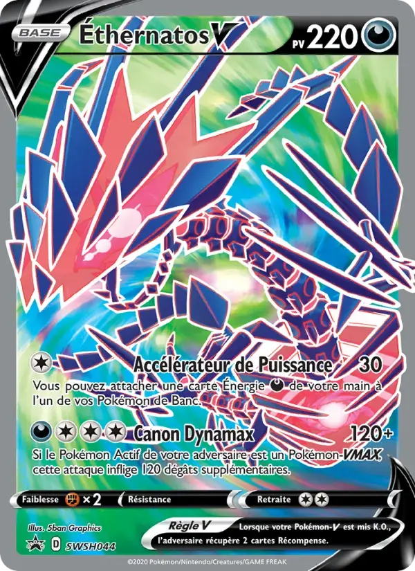 Carte Pokémon Éthernatos V #SWSH044 — Promos Épée et Bouclier