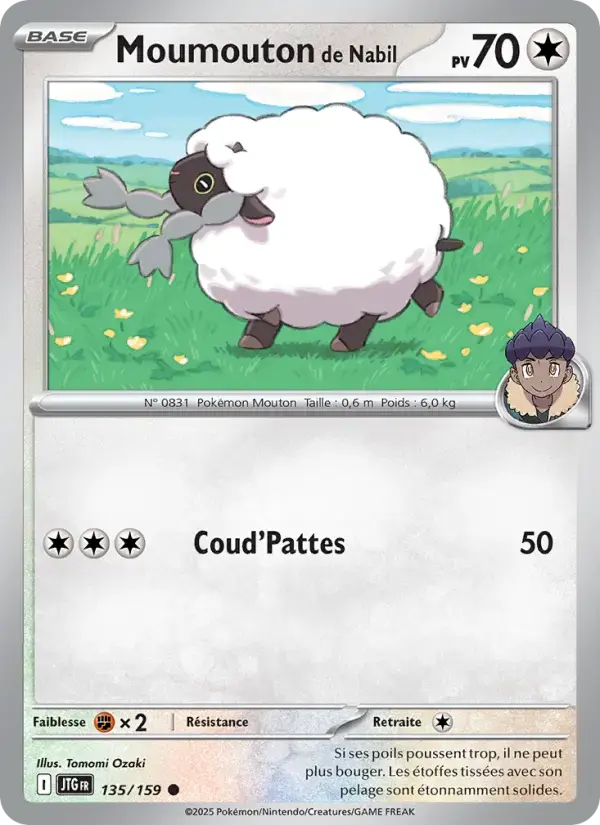 Carte Pokémon Moumouton de Nabil #135 — Aventures Ensemble