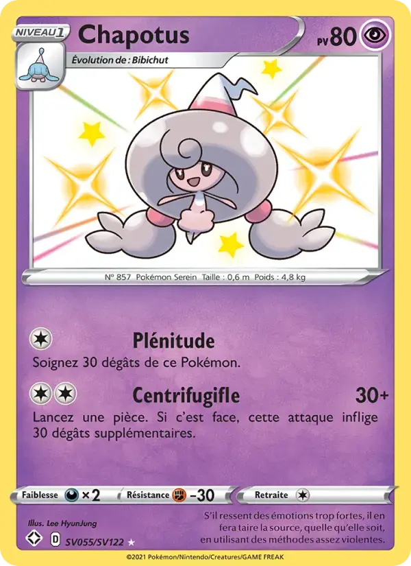 Carte Pokémon Chapotus #SV055 — Destinées Radieuses
