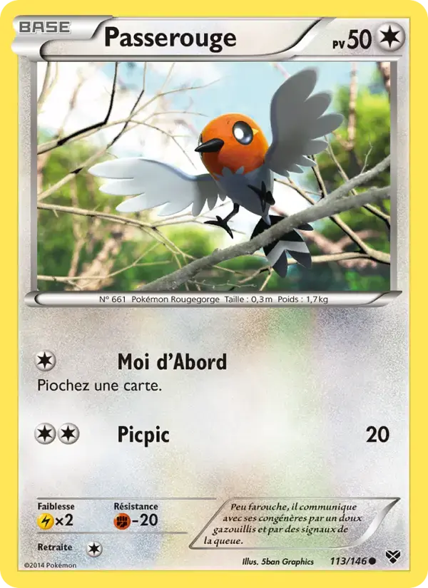 Carte Pokémon Passerouge #113 — XY