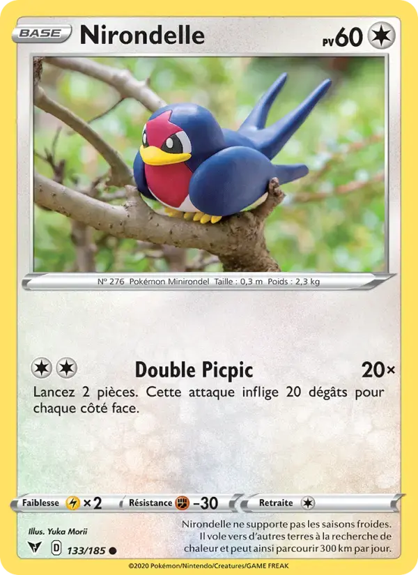 Carte Pokémon Nirondelle #133 — Voltage Éclatant