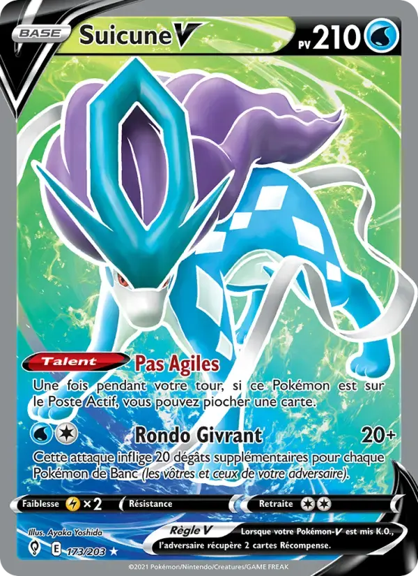 Carte Pokémon Suicune V #173 — Évolution Céleste