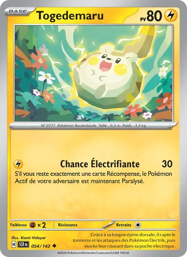 Carte Pokémon Togedemaru #054 — Couronne Stellaire
