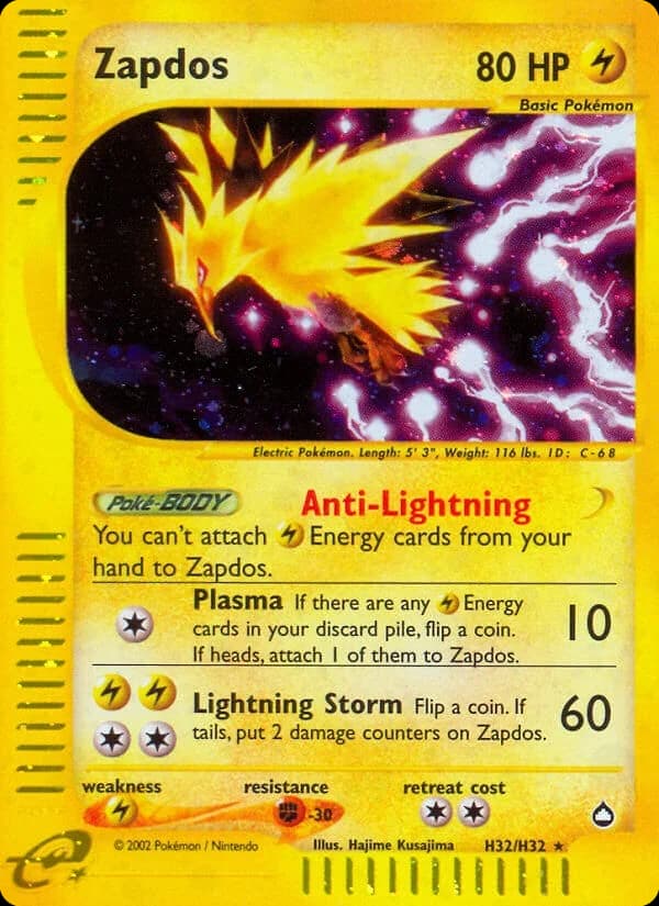 Zapdos #H32 — Aquapolis