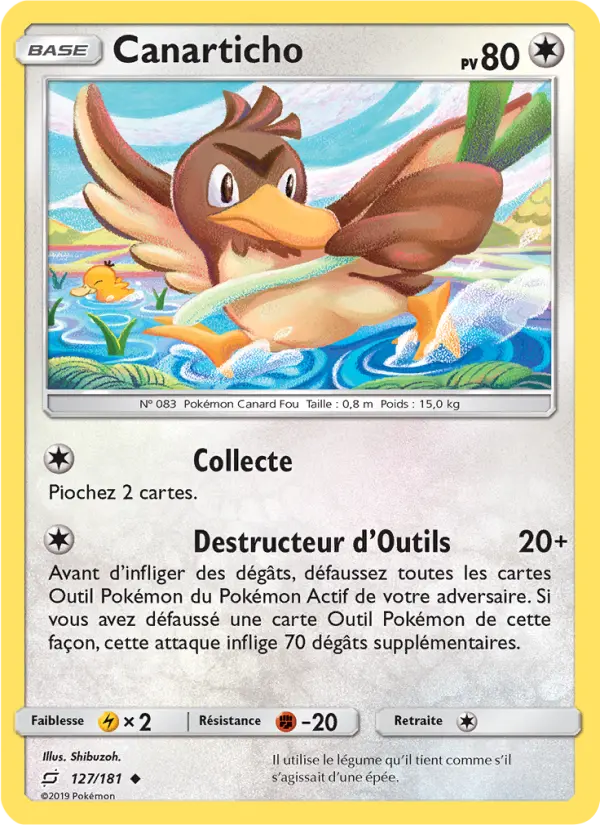 Carte Pokémon Canarticho #127 — Duo de Choc