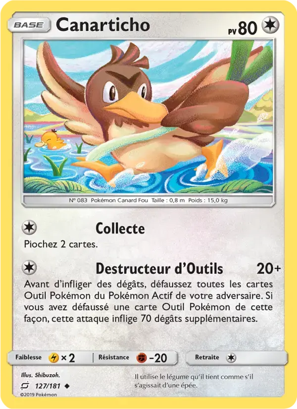 Carte Pokémon Canarticho #127 — Duo de Choc