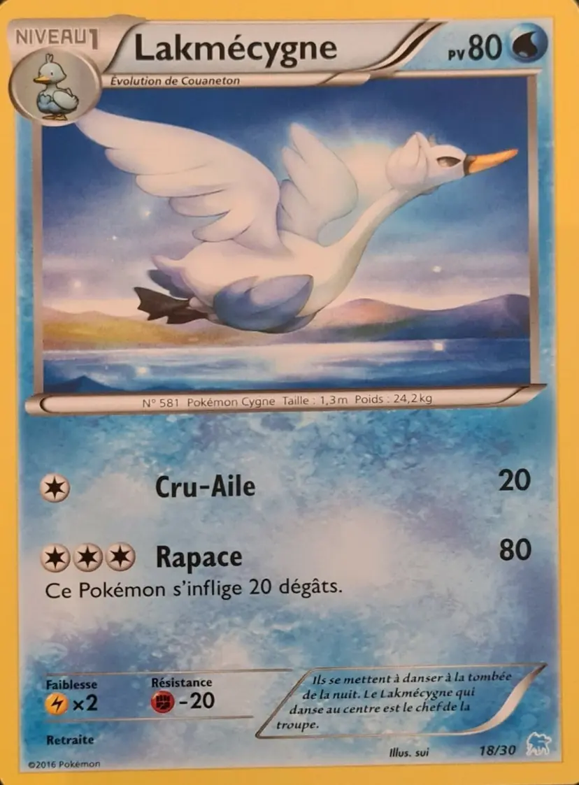 Carte Pokémon Lakmécygne #18 — Kit du Dresseur XY (Suicune)