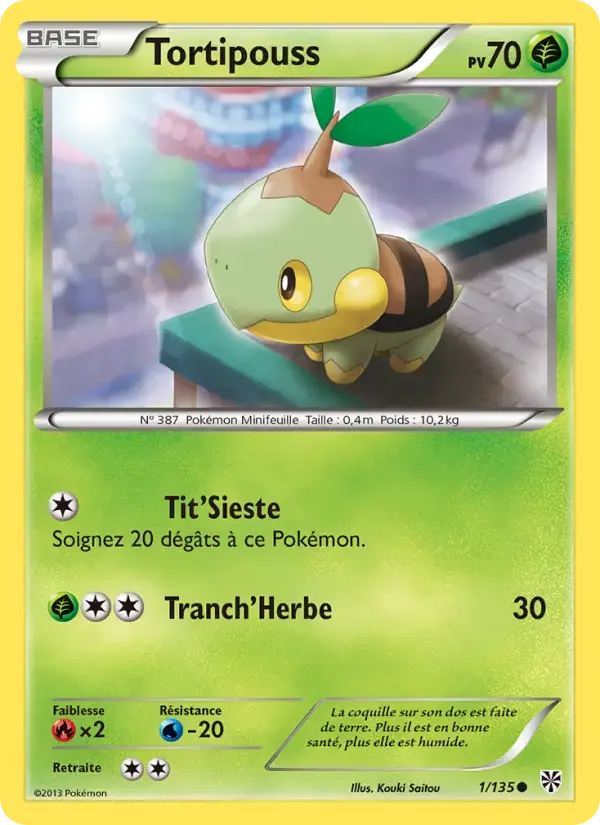 Carte Pokémon Tortipouss #1 — Tempête Plasma