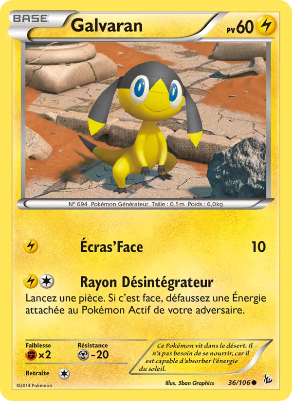 Carte Pokémon Galvaran #36 — Étincelles