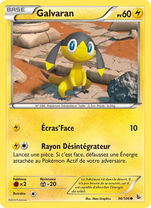 Carte Pokémon Galvaran #36 — Étincelles