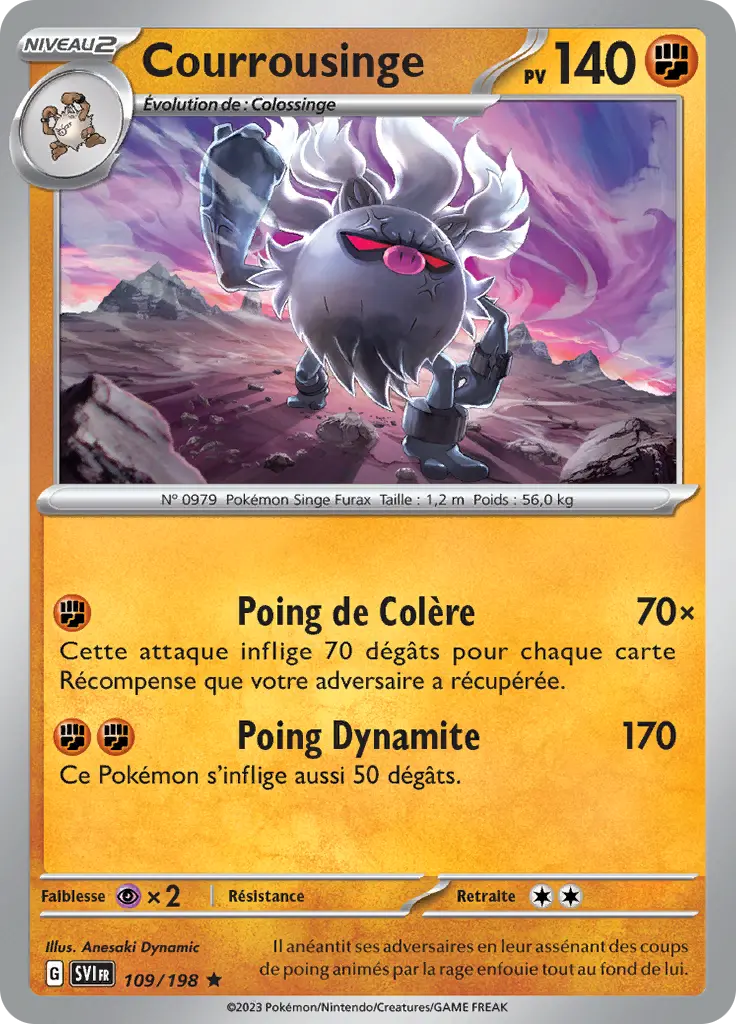 Carte Pokémon Courrousinge #109 Non Holo — Écarlate et Violet