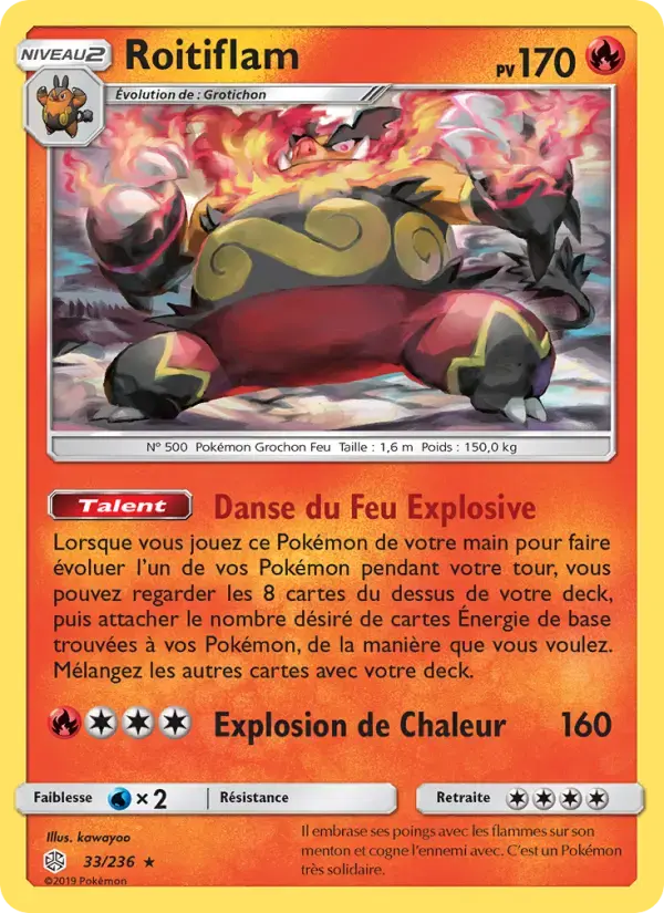 Carte Pokémon Roitiflam #33 — Éclipse Cosmique