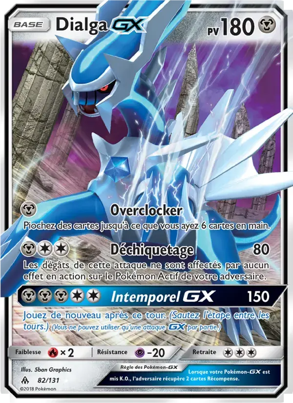 Carte Pokémon Dialga GX #82 — Lumière Interdite