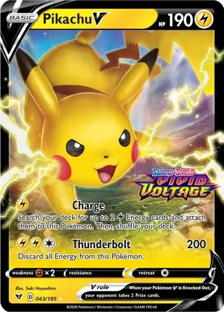 Carte Pokémon Pikachu-V #043/185 — Jumbo