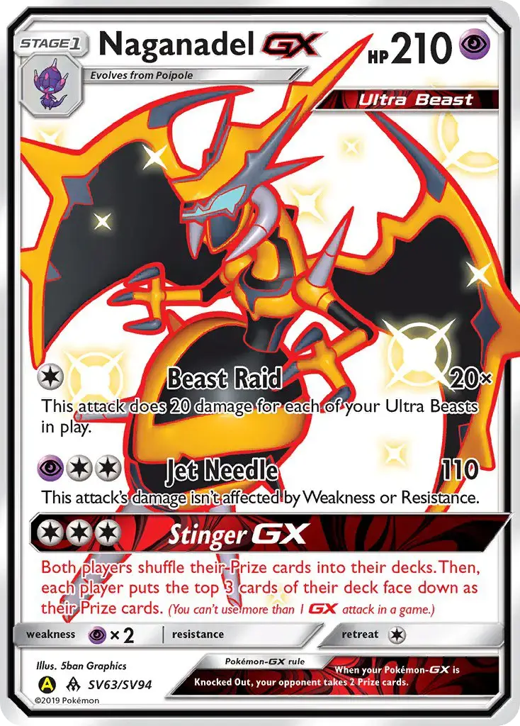 Naganadel-GX #SV63 — Hidden Fates
