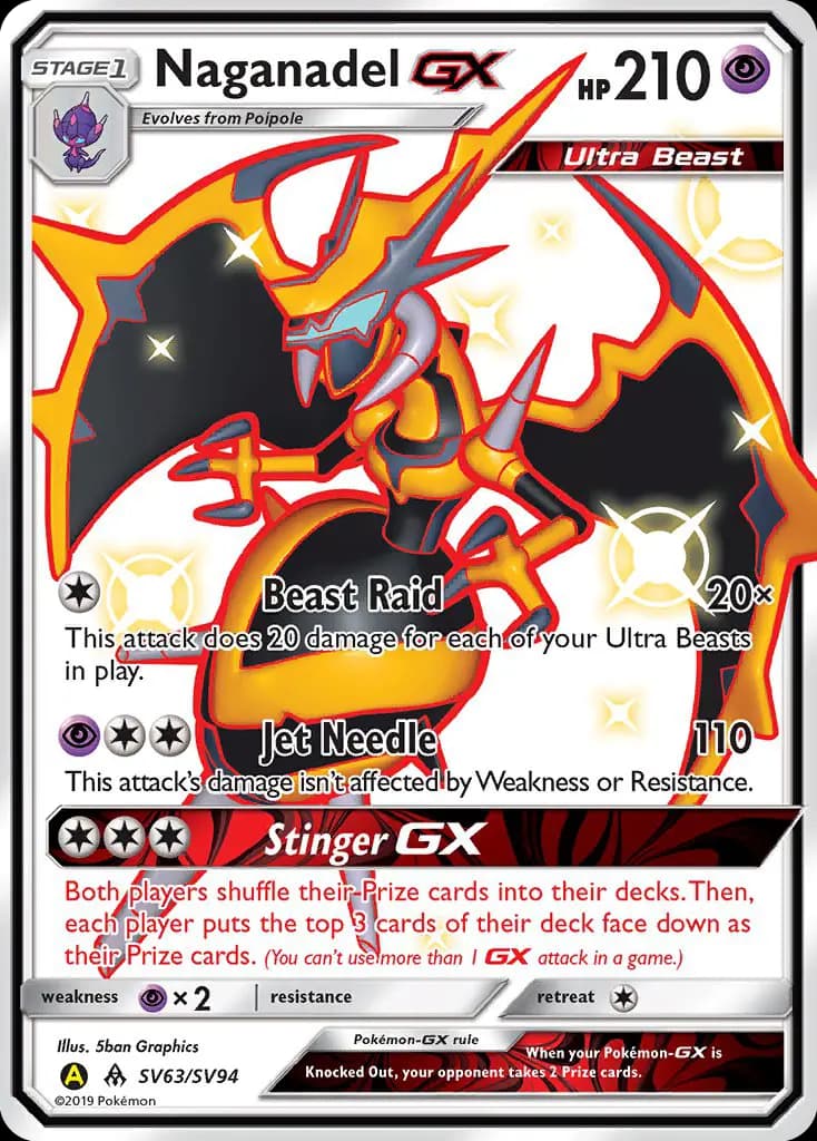 Naganadel-GX #SV63 — Hidden Fates