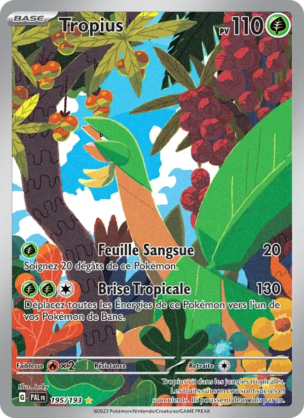 Carte Pokémon Tropius #195 — Évolutions à Paldea