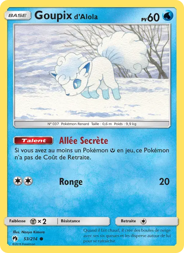 Carte Pokémon Goupix d’Alola #53 — Tonnerre Perdu