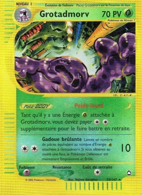Carte Pokémon Grotadmorv #23 — Aquapolis