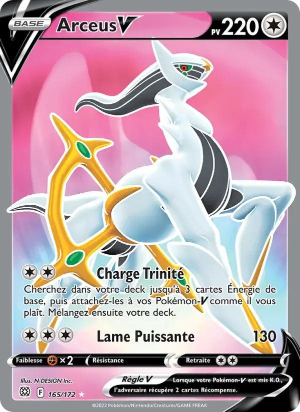 Carte Pokémon Arceus V #165 — Stars Étincelantes