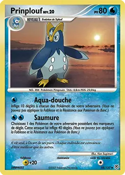 Carte Pokémon Prinplouf #58 — Diamant et Perle