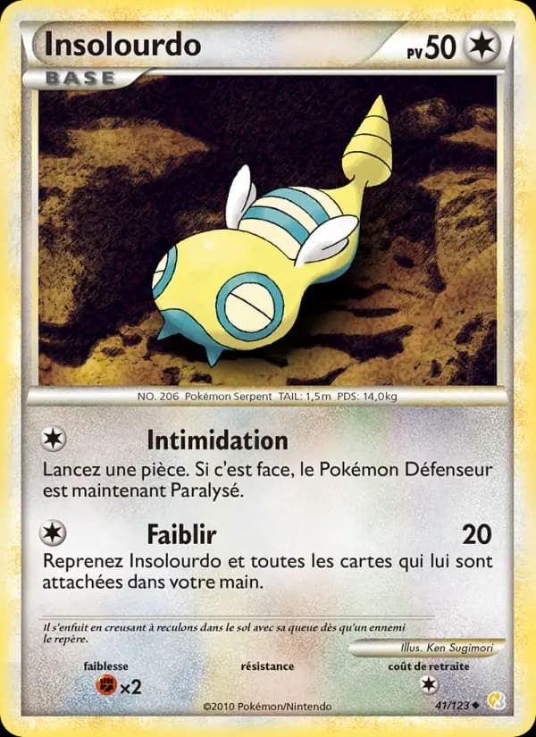 Carte Pokémon Insolourdo #41 — HeartGold SoulSilver