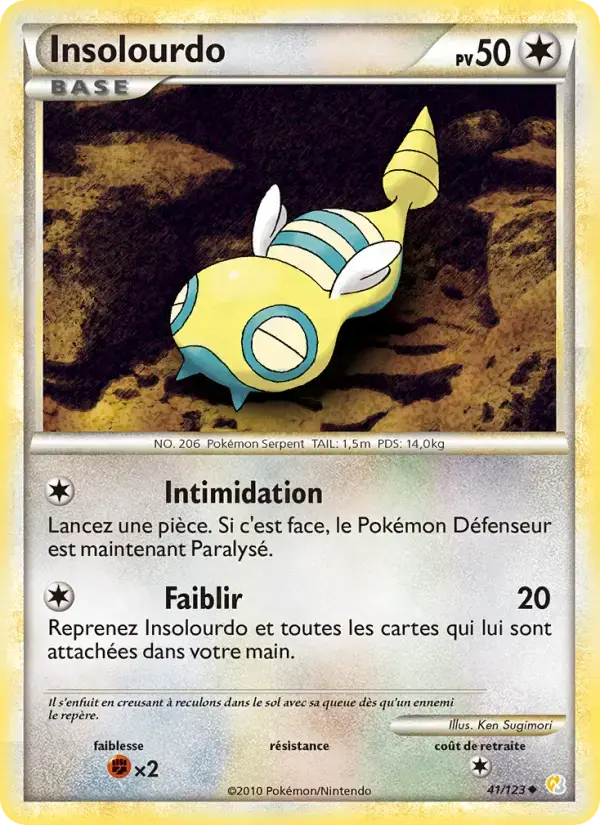 Carte Pokémon Insolourdo #41 — HeartGold SoulSilver