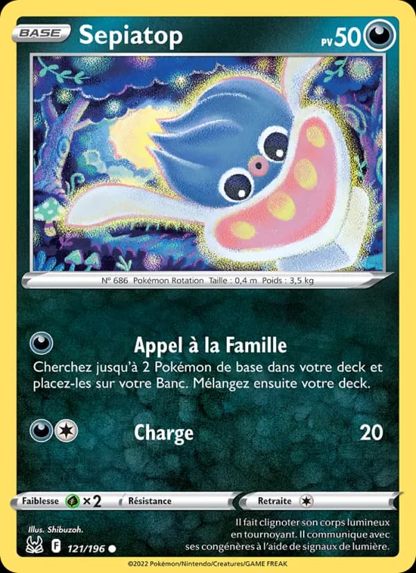 Carte Pokémon Sepiatop #121 — Origine Perdue