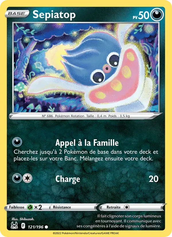 Carte Pokémon Sepiatop #121 — Origine Perdue