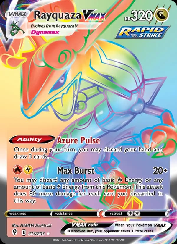 Rayquaza VMAX #217 — Evolving Skies