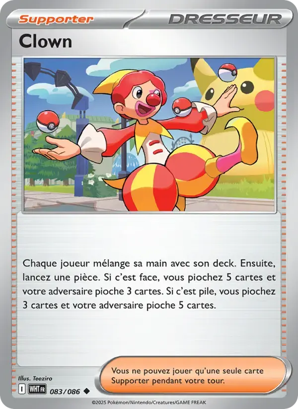 Carte Pokémon Clown #083 — Flamme Blanche