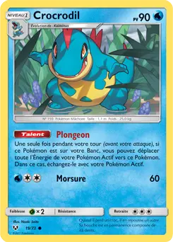 Carte Pokémon Crocrodil #19 — Légendes Brillantes