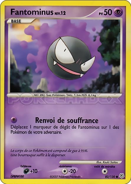 Carte Pokémon Fantominus #82 — Diamant et Perle