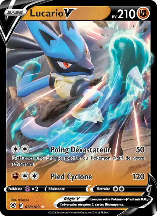 Carte Pokémon Lucario V #078 — Astres Radieux
