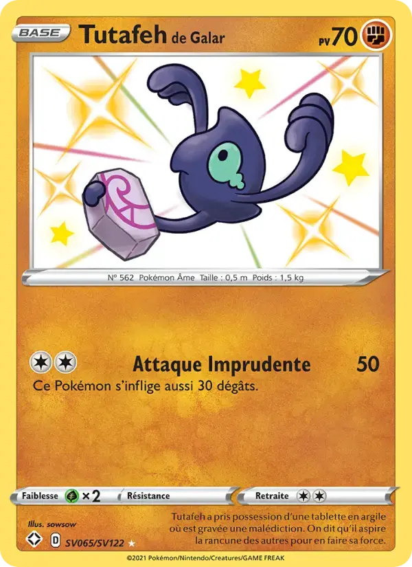 Carte Pokémon Tutafeh de Galar #SV065 — Destinées Radieuses