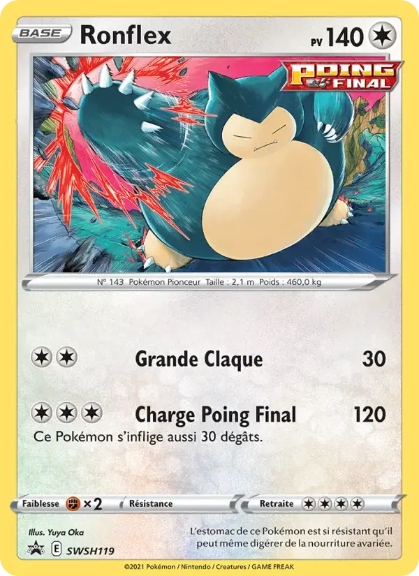 Carte Pokémon Ronflex #SWSH119 — Promos Épée et Bouclier