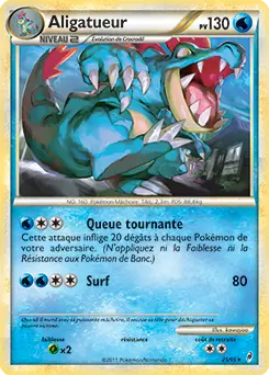 Carte Pokémon Aligatueur #25 — L'Appel des Légendes