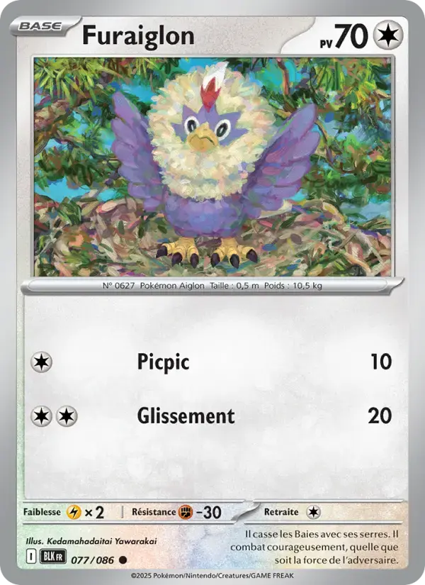 Carte Pokémon Furaiglon #077 — Foudre Noire
