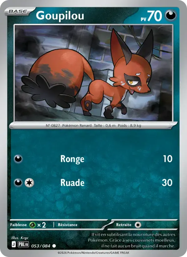 Carte Pokémon Goupilou #053 — Nuit Noire