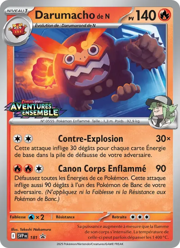 Carte Pokémon Darumacho de N #181 — Promos Écarlate et Violet