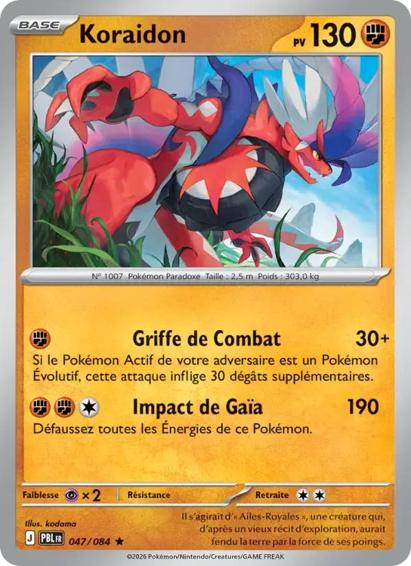 Carte Pokémon Koraidon #047 — Nuit Noire