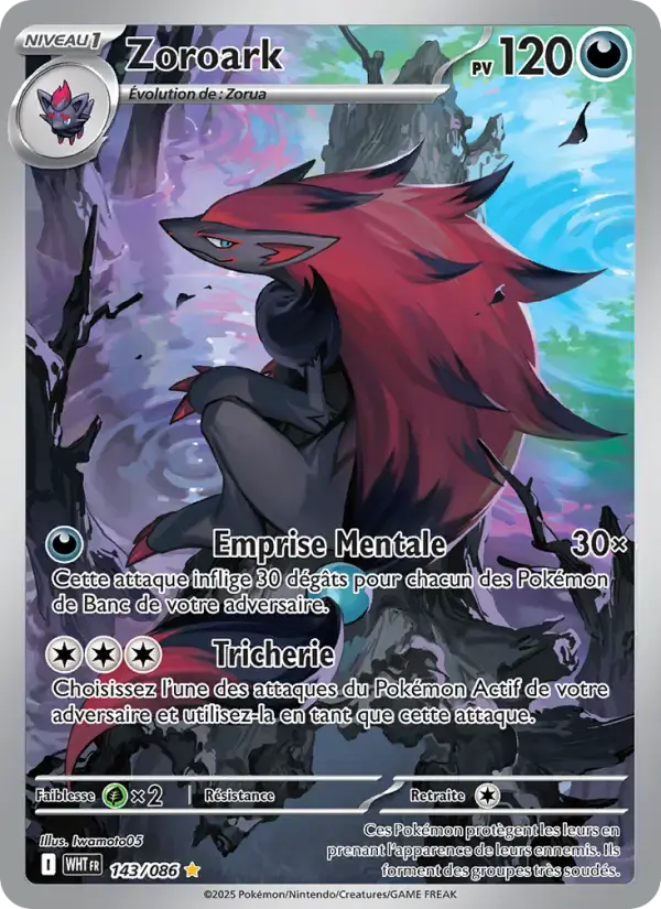 Carte Pokémon Zoroark #143 — Flamme Blanche