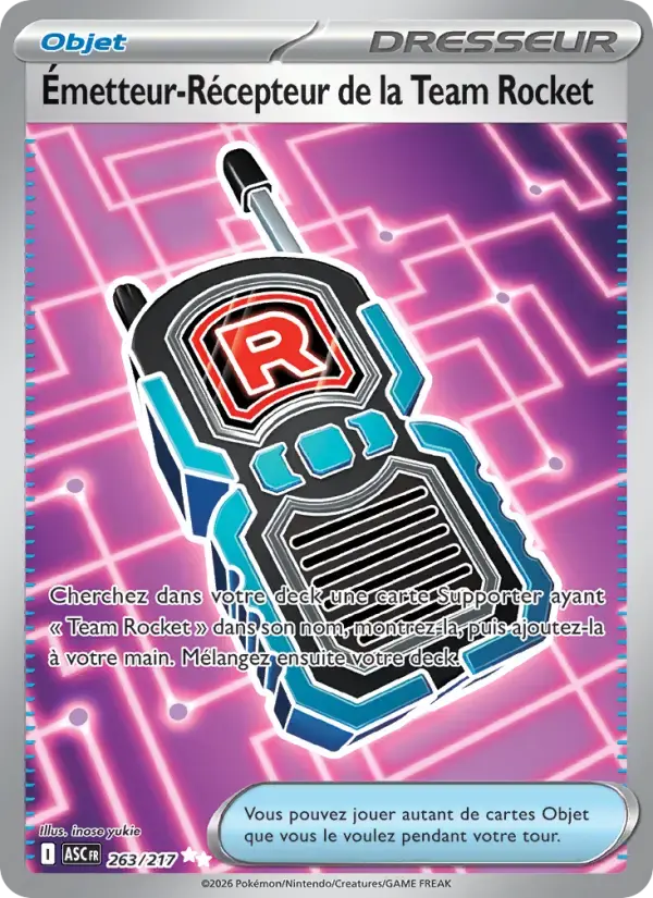 Carte Pokémon Émetteur-Récepteur de la Team Rocket #263 — Héros Transcendants