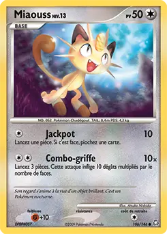 Carte Pokémon Miaouss #106 — Éveil des Légendes