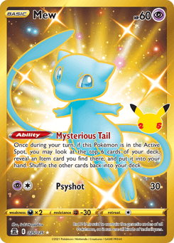 Carte Pokémon Mew #25 — Célébrations