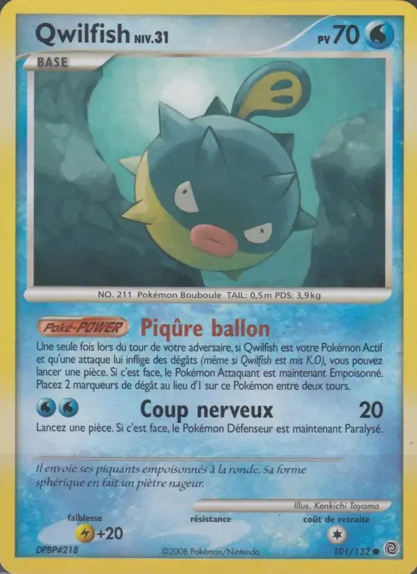 Carte Pokémon Qwilfish #101 — Merveilles Secrètes