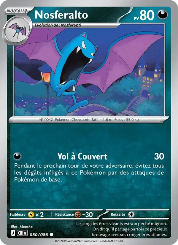 Carte Pokémon Nosferalto #050 — Chaos Ascendant
