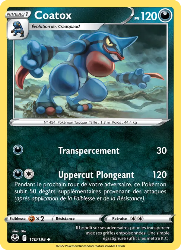 Carte Pokémon Coatox #110 — Tempête Argentée