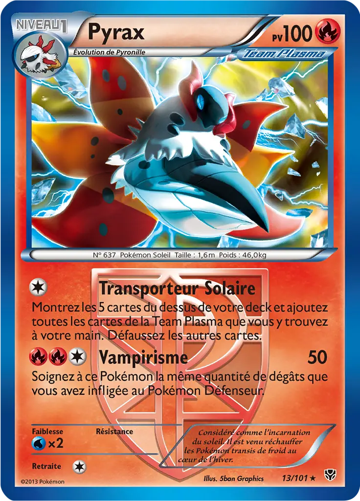 Carte Pokémon Pyrax #013 Cosmos — Explosion Plasma